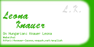 leona knauer business card